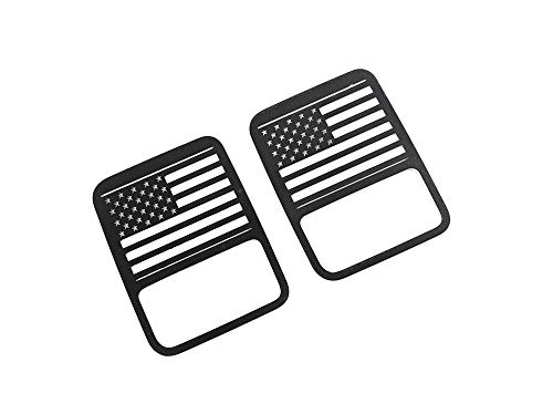 Tail Light Cover Taillight Guard For Jeep Gladiator Jt 2018-2022 Only Factory Oem Halogen Tail Light Us Flag Black #TOP2