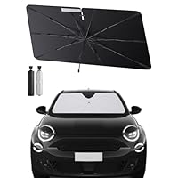 MEDZUK - Compatible Avec Fiat 600 600e 2023-2024 2025 - Couverture De Pare-brise Avant - Pare-soleil - Accessoires Anti-UV - Pliable