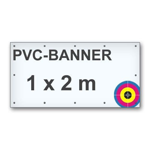 PVC de Banner con ojales (1 x 2 m (Impresión sobre frontlit 440 g/m²)