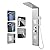 ROVOGO Shower Panel Tower System with Led Lights, Rainfall Waterfall Shower Head, 2 Big Body Jets, Handheld and Tub Spout, Stainless Steel Shower Column Brushed