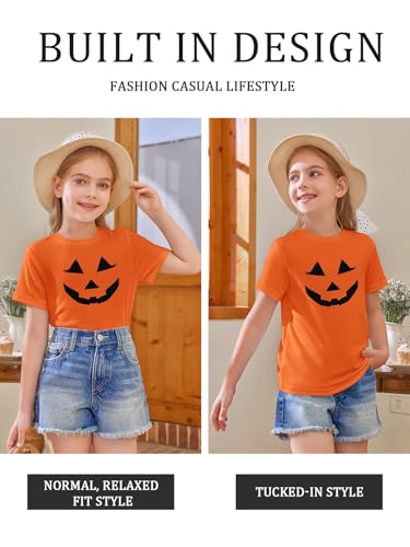 Image of Girls Short Sleeve T Shirts Kids Summer Tops Crewneck Tees 5-14 Years
