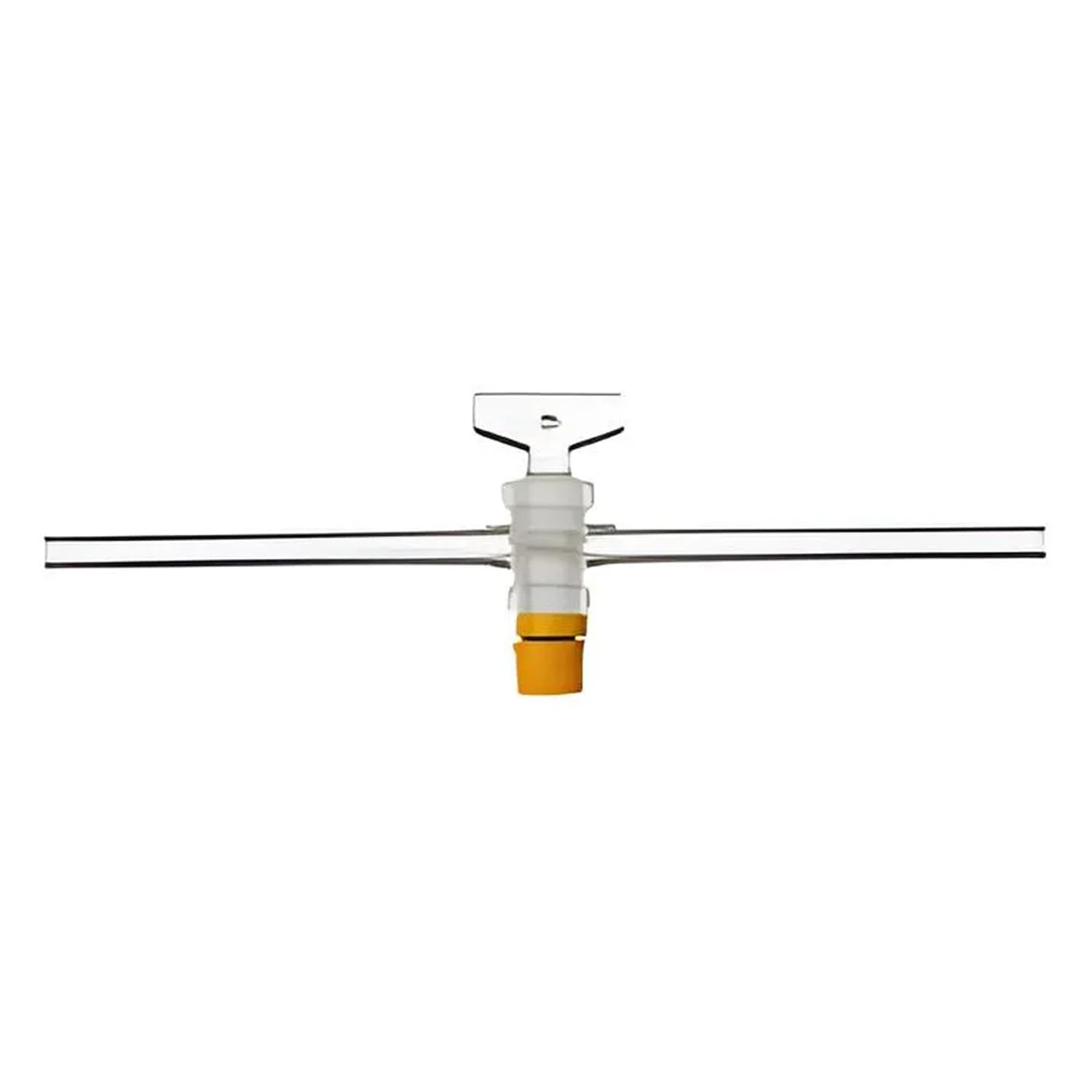 Rettberg 134501109 Robinet de raccordement unidirectionnel, bouchon en verre NG 4 NS 14,5/massif, alésage 4,0 mm