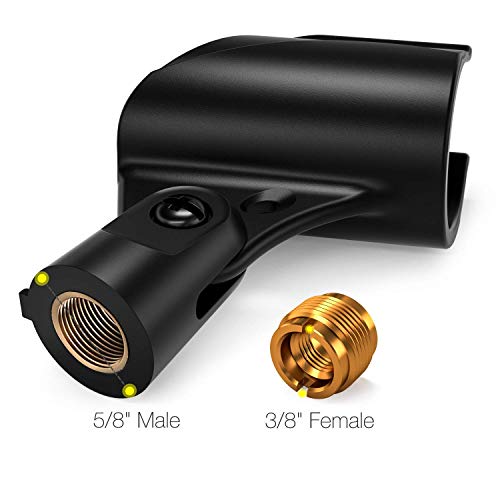 image for Moukey Microphone Mic Clip Holder for Mic Stand with 5/8