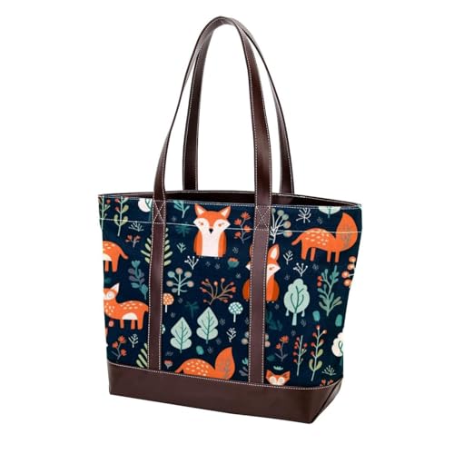 Sac à main ours et hibou en toile idéal pour les cours et les sorties de la femme active