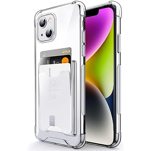 Shields Up for iPhone 14 Plus Case with Card Holder, Wallet Case, Clear