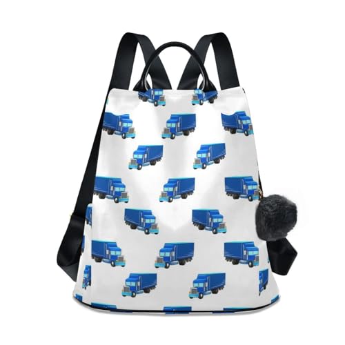 Sac à dos de camion bleu dessin animé femme - Antivol et tendance