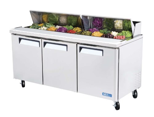 Turbo Air MST-72 3-Door Sandwich Salad Prep Table Refrigerator