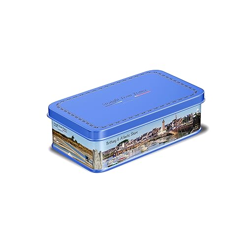 Straight from France Genuinely French, Salted Butter Caramels, Gourmet Toffees from France in Brittany Themed Candy Gift Tin 7 Oz