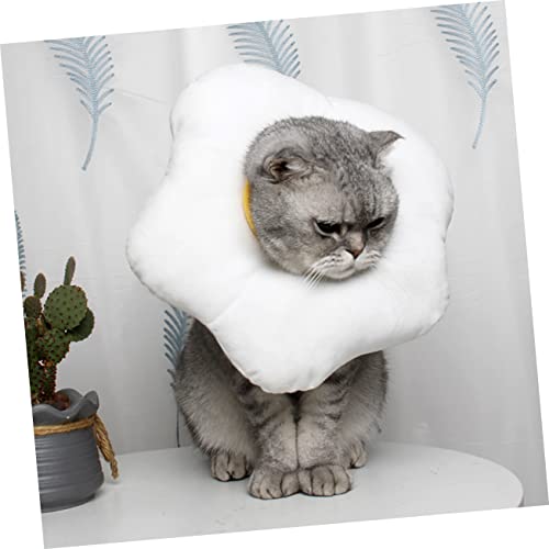 Balacoo 3 Pecas Coleira Elizabetana Coleira De Gato Colar De Animal De Estimação Branco Antiaderente