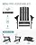 SUUNYN Folding Adirondack Chair 4 Pack, HDPE All-Weather Fire Pit Chairs, Plastic Adirondack Chairs with 2 Cup Holder, Outdoor Lawn Chair for Patio Garden (Black)