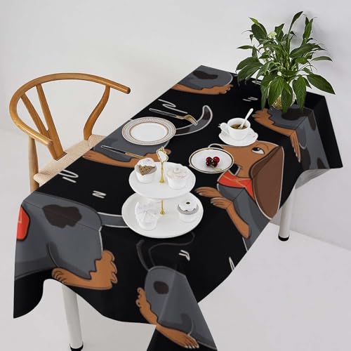 Nappe rectangulaire imperméable 140x279 cm anti-tache lavable - 2
