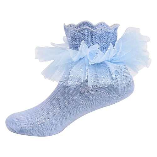 Kid Girls Cute Ruffle Lace Princess Dress Socks Casual Comfy Frilly Dance Ankle Sock