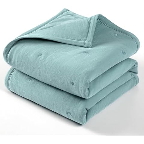 Lulu moon Baby Crib Blanket - Jersey Cotton Crib Quilt for Infant and Toddler Bedding - Lightweight Nursery Quilted Blanket for Girls and Boys 30x40''(Sage) Cover