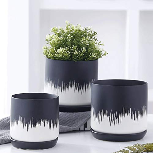 Maceta de cerámica de diseño minimalista para evitar manchas 3