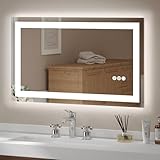 Photo Gallery ushower specchio da bagno doppio da 101 x 61 cm, con luce a led, specchio da parete retroilluminato e retroilluminato, anti-appannamento, luminosità e colore regolabili, vetro temperato di sicurezza Photo Gallery ushower specchio da bagno doppio da 101 x 61 cm, con luce a led, specchio da parete retroilluminato e retroilluminato, anti-appannamento, luminosità e colore regolabili, vetro temperato di sicurezza