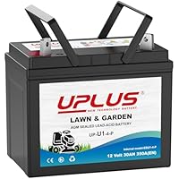 UPLUS UP-U1-4-P Rasentraktor Batterie 350A 12V 30Ah AGM Rasentraktor Batterie Starterbatterie für Aufsitzmäher wartungsfrei Maße: 195x125x176 mm (+，-)