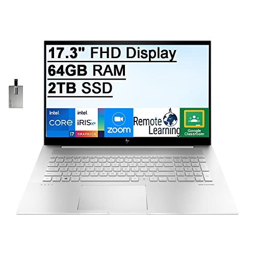 2022-HP-Envy-173-FHD-Touchscreen-Laptop-Intel-Core-i7-1165G7-64GB-RAM-2TB-SSD-Backlit-Keyboard-Intel-Iris-Xe-Graphics-Fingerprint-Reader-Webcam-Windows-11-Pro-Silver-32GB-USB-Card
