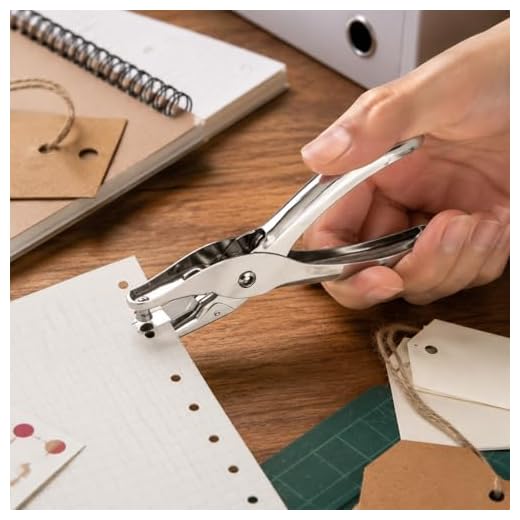 Metal Single-Hole Punch, Manual Tool for Punching Round Holes, Suitable for Office Binding