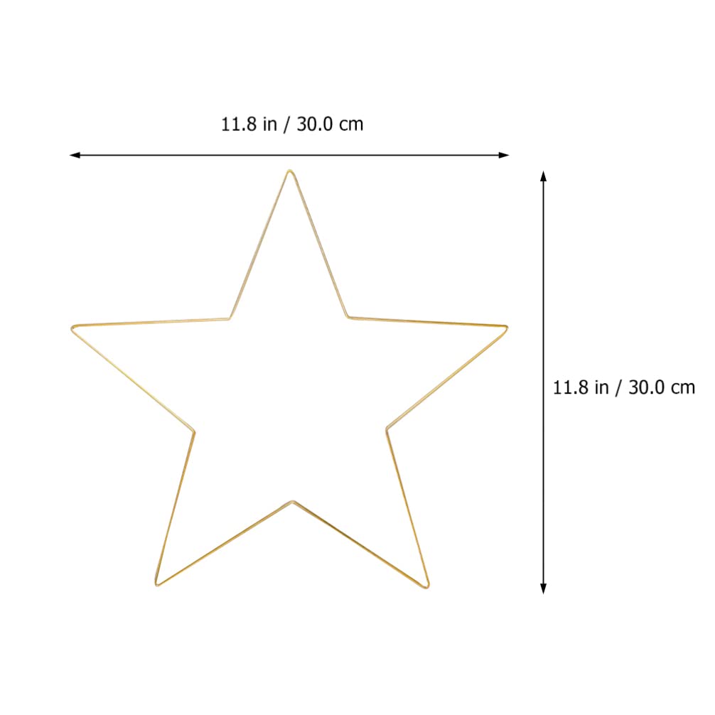 BESPORTBLE 1 Stücke Gold Deko Ringe Sterne Metallring Drahtringe zum Basteln Kranz Ringe für DIY Stern Hochzeitskranz Türkranz Wandkranz Weihnachtskranz Halloween Weihnachten