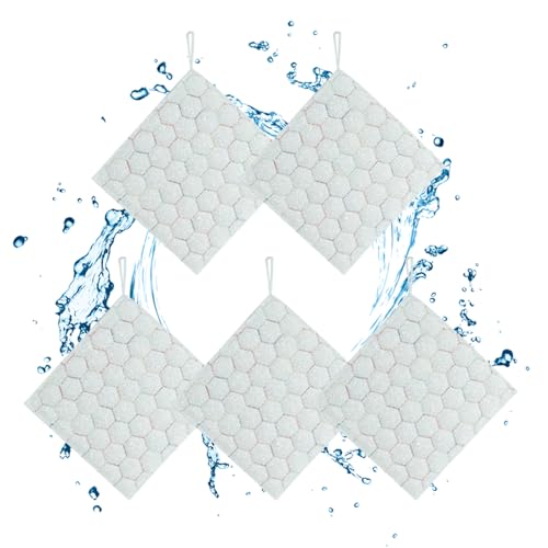 Bayetas Cocina - Bayeta con Malla Doble Cara para,5 Unidades para Vidrio Espejo Vajilla Cuencos Superficies Cocina Baño