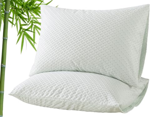 RICHAIR – Kissenschutz 50 x 70 cm, 2er-Set, wasserdicht – Hotelverschluss – atmungsaktiv und gegen Bettwanzen und Hausstaubmilben – Bambus...