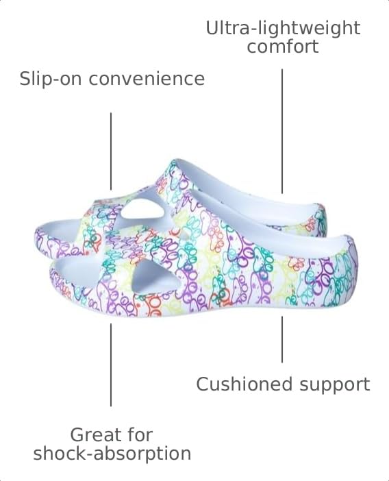 Image of Positively Inspired Slide Sandals Ultra Lightweight Cushioned Beach Sandal