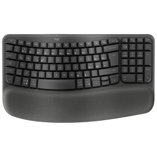 Clavier sans fil ergonomique Logitech Wave Keys Bluetooth TchèqueSlovaque Interrupteur à ciseaux - vue 5