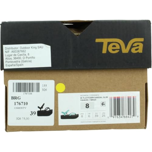 Teva Women's Flatform Sandal Slim, Bright Teal/Black, 7 by Teva - Used condition - Image 9