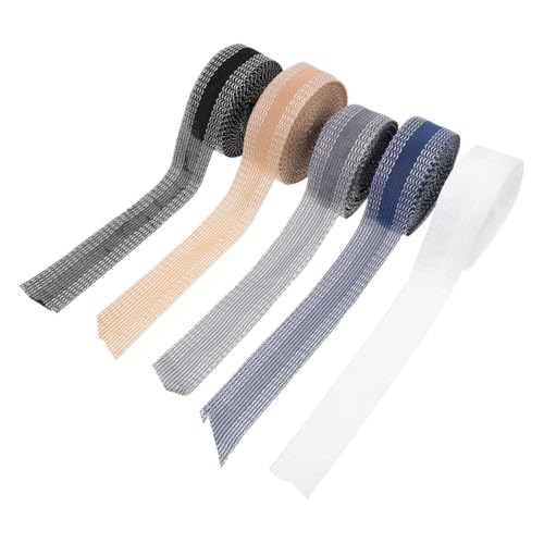 HOMSFOU Cinta Termoadhesiva para Dobladillos 3 Metros Autoadhesiva en 5 Colores (,) para Pantalones, Jeans y Ropa, Fácil Uso y Decoración Textil