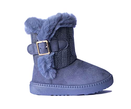 Image of REDVOLUTION SnowStar Snow Boots for Kids - Warm Winter Boots with Snowflake Print for Toddlers & Little Kids