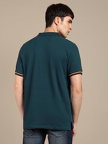 Image of Dennis Lingo - Men's Cotton Solid Slim Fit Polo Neck T-Shirt