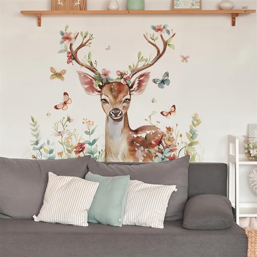 Vinilos Decorativos de Pared con Animales Bosque y Mariposas miniatura 3