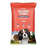 by Amazon - Chucherías para perros - 20 tiras de ternera, 200 g