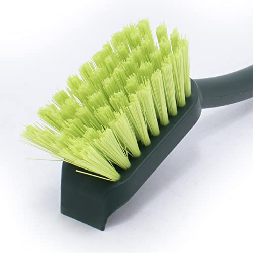 Image of Pine-Sol Scrub Brush Set - Long Handle Cleaning Brushes with Heavy Duty Bristles and Comfort Grip - Scrubbers for Kitchen, Household, and Dishwashing, 3 Pieces