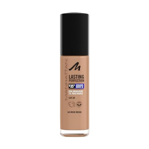 Manhattan Lasting Perfection 35 HR Make-up, ultra-langanhaltendes Flüssig-Make-up, Fb. 64, Rose Beige
