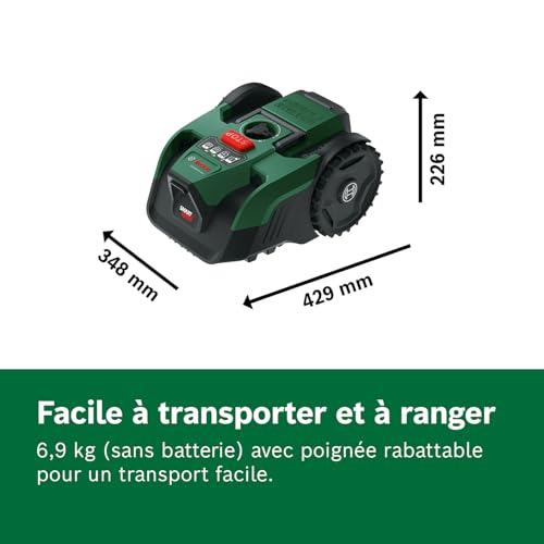 Robot tondeuse autonome Bosch VISIMOW18V 200 06008E1102 batterie 5Ah + chargeur 18V 18cm de coupe - vue 7