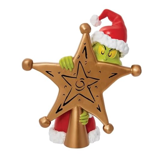 27+ Creative Grinch Christmas Tree Ideas to Spread Holiday Cheer 6 Department 56 Dr. Seuss Grinch Hiding Behind Star Sculpted Christmas Tree Topper, 8.5 Inch, Multicolor