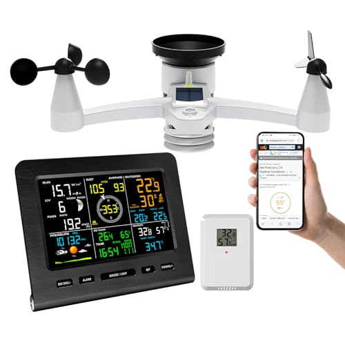 Urageuxy WiFi Weather Station - 7-in-1 Wireless Smart Home Weather