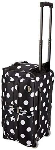 Rockland Rolling Duffel Bag, Black Dot, 22-Inch