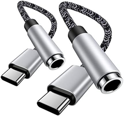 USB Type C to 3.5mm Female Headphone Jack Adapter,USB C to Aux Audio Adapter Dongle Cable Cord for Samsung Galaxy S23 Ultra A54 A34 A13 A14 A04S S22 A53 Z Fold4 Flip4 Note 20 S10 S9,Pixel 7pro,MacBook