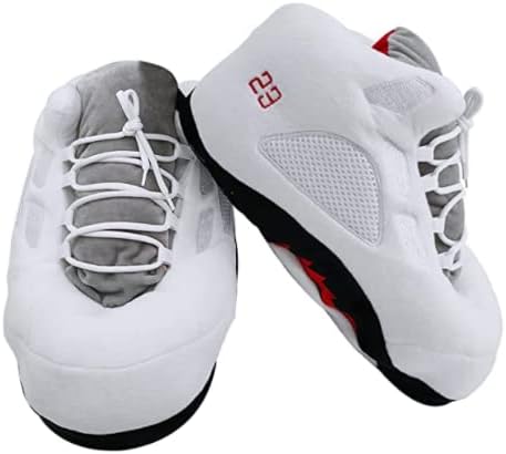 KZK KrazeKickz スニーカースリッパ 大人用 ふわふわスライド 男女兼用, AJ5 ホワイト, 10.5