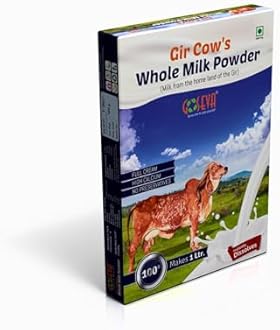 Goseva Dry Milk Powder - Premium A2 Desi Gir Cow's Milk 100GM Pack Of 2| High Calcium & Protein | Easy to Prepare Full Cream | 100% Vegetarian | Preserves Freshness | Ideal for Cooking & Baking