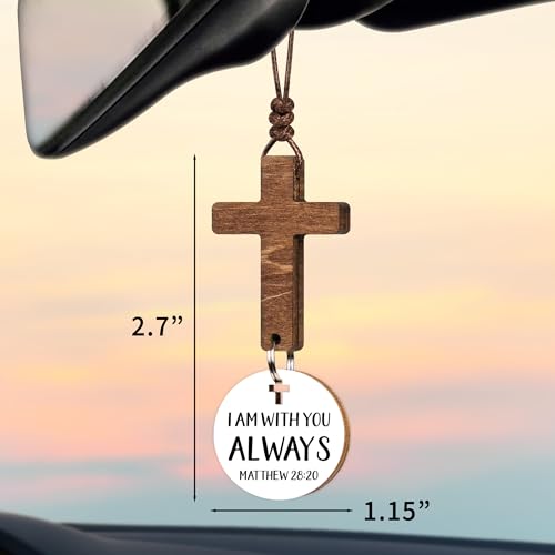 Daily Inspiration Cross for Car Mirror – Christian Rearview Accessories by DINIZON for Daily Bible Verses, Thoughtful Gifts for Men and Women - Image 2
