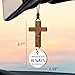 Cross For Car Mirror Hanging, Christian Gifts for Women Men, Christian Car Accessories - Scan Phone for Daily Bible Verse, Rearview Hanging Cross Ornament, Christian Rear View Mirror Accessories Charm