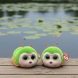 TY Beanie Boos – Pilar die Raupe mit großen und glitzernden grünen Augen, das Plüschtier mit großen glitzernden Augen – 15 cm – T37375
