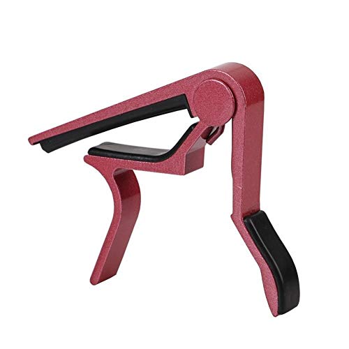 De haute qualité en alliage d'aluminium métal New Guitar Capo changement rapide Clamp acoustique guitare classique Key Capo for Tone Ajustage (Color : Rose red) Cover