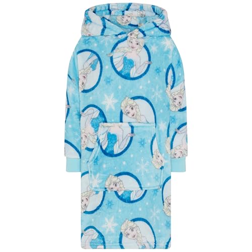 Disney Elsa de La Reine des Neiges - Sweat à Capuche Filles Surdimensionné - Pull Couverture pour Filles avec Grande Poche Avant - 4-5 Ans: 110cm
