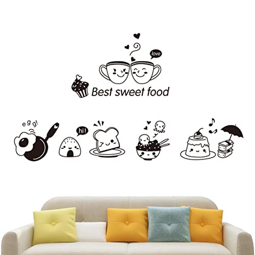 Kitchen Wall Stickers, Kitchen Room Coffee Bar Wall Decor Sticker, Coffee House Food Wall Window Decoration, Dining Room Restaurant Living Room Home