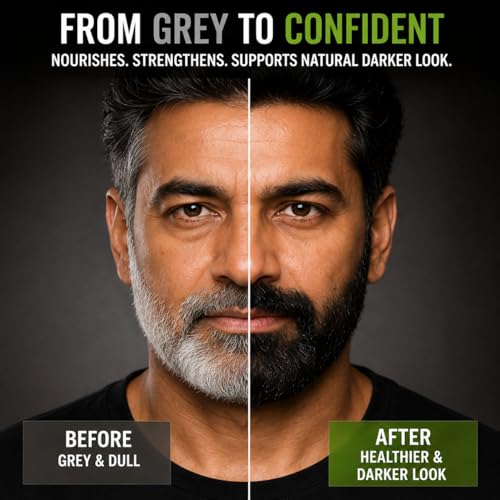 Image of Buddha Natural Grey Beard Serum Oil for Men | Helps Reduce Grey Beard Appearance & Supports Natural Black Beard Look | Beard Nourishing Serum with Argan, Brahmi & Castor | Non Sticky Beard Care Oil - 25ml