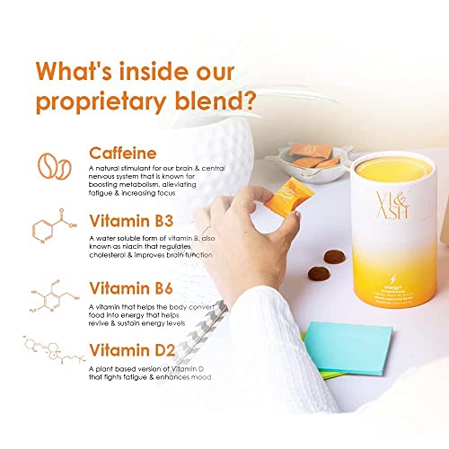 Vi & Ash Energy Gummies For Power Boosting | Caffeine, Multivitamins Mocha Cappuccino Flavour Fast-Acting Energy Power Supplement For Increased Energy & Focus 30 Gummies For Men & Women (30 Day Pack) #TOP1